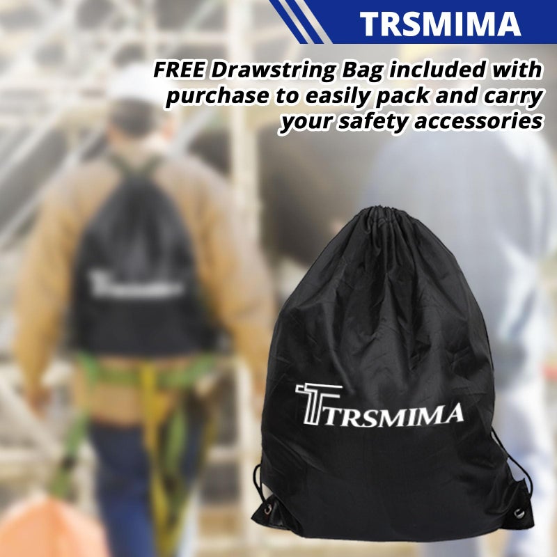 TT TRSMIMA TRSMIMA Safety Harness Fall Protection - Roofing Full Body Construction Lanyard Kit Men Fall Arrest Work Tree Climbing Roofer D-ring OSHA - Image 5